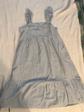 Universal Thread Blue and White Striped Midi Dress